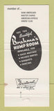 Matchbook Cover - The Brahma Restaurant Ocala FL 30 Strike