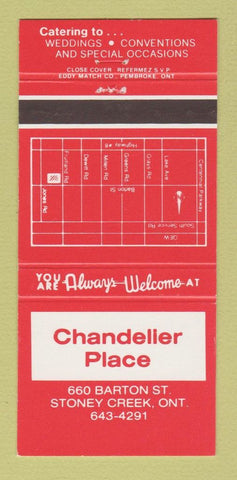 Matchbook Cover - Chandalier Place Stoney Creek ON 30 Strike