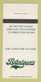 Matchbook Cover - Branigan's Restaurant Mississauga ON 30 Strike