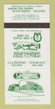 Matchbook Cover - Cedar =Hut Sudbury ON Culpeppers  30 Strike