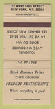 Matchbook Cover - Chez Georges' French Restaurant New York City 30 Strike