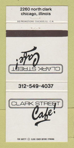 Matchbook Cover - Clark Street Cafe Chicago IL 30 Strike