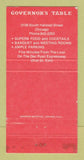 Matchbook Cover - The Chicago Club Governor's Table Chicago IL WEAR 30 Strike