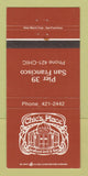 Matchbook Cover - Chic's Place San Francisco CA 30 Strike