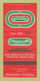 Matchbook Cover - Charlie Chiapparelli's Restaurant Towson MD 30 Strike