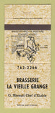 Matchbook Cover - Brasserie La Vieille Grange QC 30 Strike