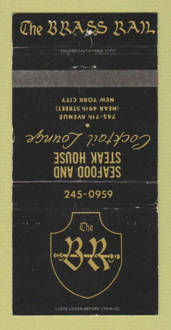 Matchbook Cover - Brass Rail New York City Restaurant WEAR 30 Strike