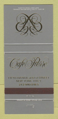 Matchbook Cover - Cafe Pierre New York City 30 Strike