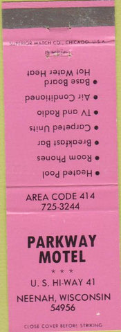 Matchbook Cover - Parkway Motel Neenah WI