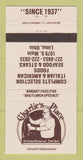 Matchbook Cover - Charlie's Place Lima OH Italian 30 Strike