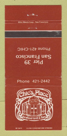 Matchbook Cover - Chic's Place San Francisco CA 30 Strike