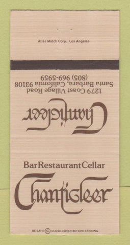 Matchbook Cover - Chanticleer Santa Barbara CA 30 Strike