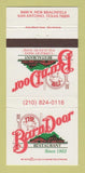 Matchbook Cover - The Barn Door Restaurant San Antonio TX 30 Strike