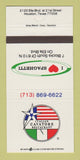 Matchbook Cover - Italian Cavatore Restaurant Houston TX 30 Strike