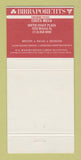 Matchbook Cover - Birra Poretti's Restaurant Italian Costa Mesa CA 30 Strike