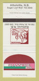 Matchbook Cover - Brasserie 1026 Atholville NB St Pierre Bathurst NB 30 Strike