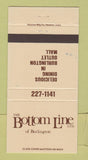 Matchbook Cover - Botton Line Restaurant Burlington IA? WEAR 30 Strike