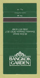 Matchbook Cover - Bangkok Garden Restaurant Toronto ON 30 Strike