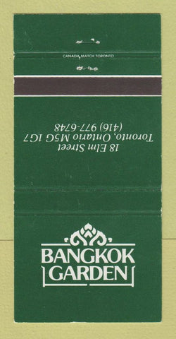 Matchbook Cover - Bangkok Garden Restaurant Toronto ON 30 Strike
