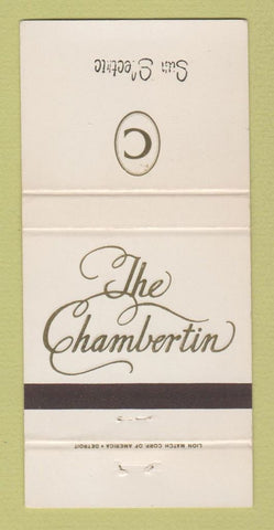 Matchbook Cover - The Chambertin Restaurant West Dearborn MI #2 30 Strike