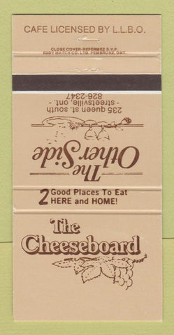 Matchbook Cover - The Cheeseboard Other Side Streetsville ON 30 Strike