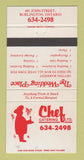 Matchbook Cover - Chef Catering Burlington ON 30 Strike