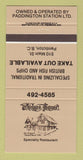 Matchbook Cover - Chelsea House Penticton BC 30 Strike