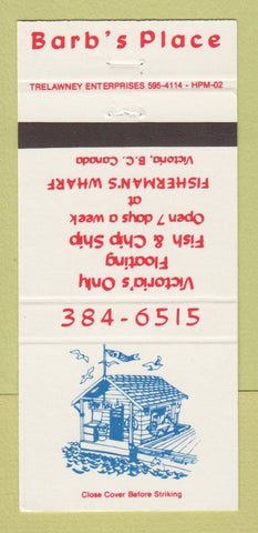 Matchbook Cover - Barb's Place Victoria BC 30 Strike