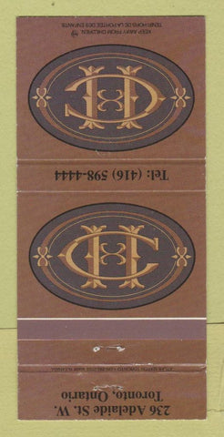 Matchbook Cover - HC Toronto ON Club? Restaurant? 30 Strike