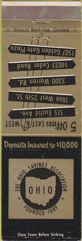 Matchbook Cover - Ohio Savings Assn