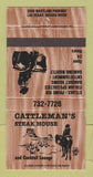Matchbook Cover - Cattleman's Steak House Las Vegas NV 30 Strike