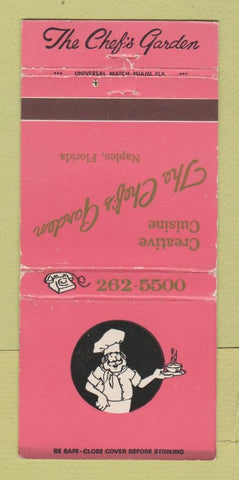 Matchbook Cover - Chef's Garden Restaurant Naples FL WEAR 30 Strike