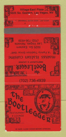 Matchbook Cover - Bootlegger Maria's Italian Restaurant Las Vegas NV 30 Strike