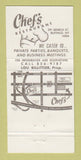 Matchbook Cover - Chef's Restaurant Buffalo NY 30 Strike