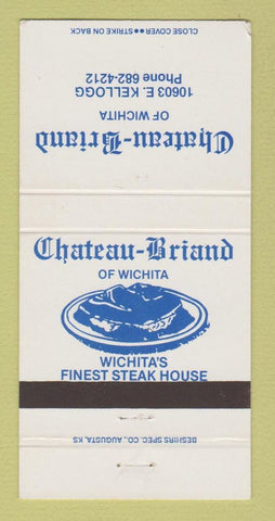 Matchbook Cover - Chateau Briand Steak House Wichita KS 30 Strike
