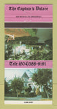 Matchbook Cover - The Captain's Palace Restaurant Victoria BC 30 Strike