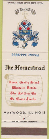 Matchbook Cover - The Homestead Restaurant Maywood IL