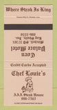 Matchbook Cover - Corn Palace Motel Chef Louie's Mitchell SD 30 Strike