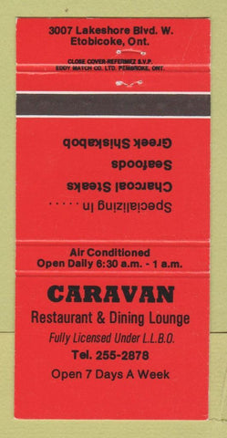 Matchbook Cover - Caravan Restaurant Etobicoke ON 30 Strike