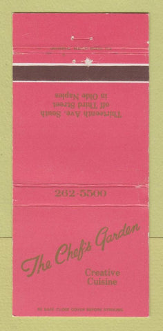 Matchbook Cover - The Chef's Garden Restaurant Naples FL 30 Strike