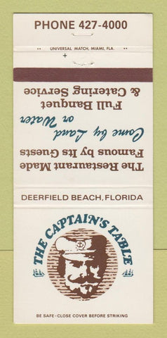 Matchbook Cover - Captain's Table Deerfield Beach FL 30 Strike