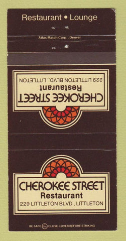 Matchbook Cover - Cherokee Restaurant Littleton Colorado WEAR 30 Strike