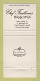 Matchbook Cover - Chef Faulkner's Supper Club Cincinnati OH 30 Strike
