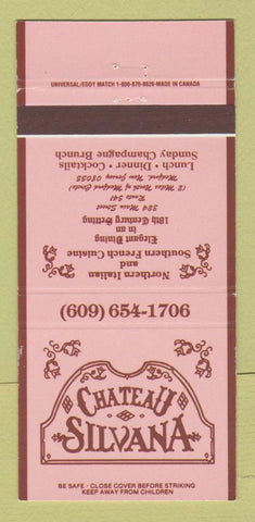 Matchbook Cover - Chateau Silvana Medford NJ 30 Strike