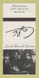 Matchbook Cover - Cafe Restaurant New York City 30 Strike