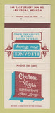 Matchbook Cover - Chateau Vegas Restaurant Las Vegas NV 30 Strike
