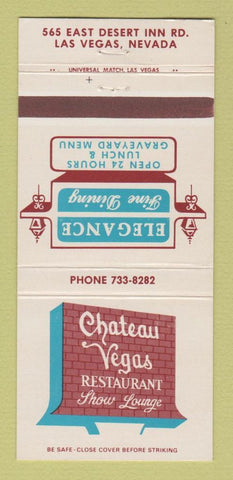 Matchbook Cover - Chateau Vegas Restaurant Las Vegas NV 30 Strike