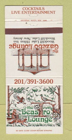 Matchbook Cover - Beastro Lounge Gazebo Woodcliff Lake NJ Hilton Hotel 30 Strike