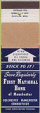 Matchbook Cover - First National Bank Colchester CN