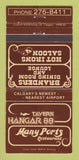 Matchbook Cover - Tavern Hangar 88 Many Ports Calgary AB 30 Strike